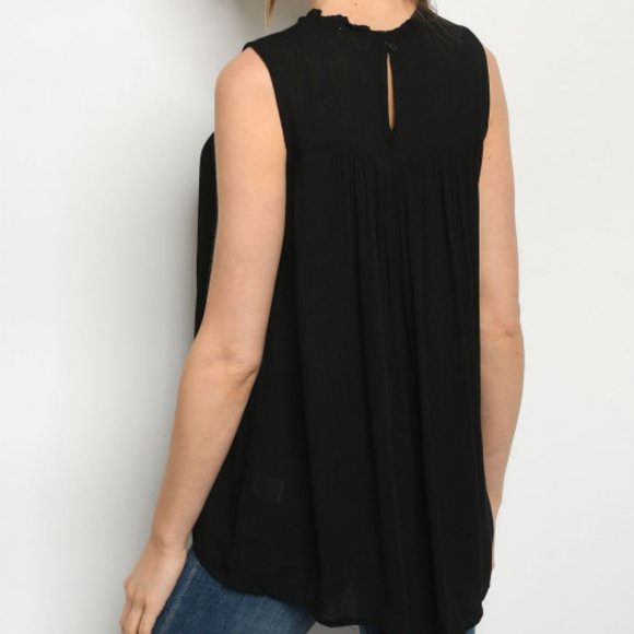 BLACK TUNIC TOP - Picture 3 of 4